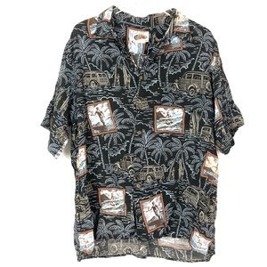 Reyn Spooner Art of Eddy Y Surfing Surfer Hawaiian Shirt